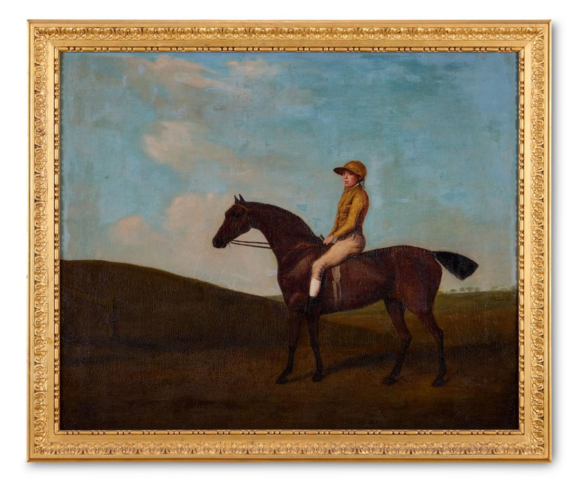 AFTER GEORGE STUBBS, ROSALETTA, A RACEHORSE WITH A JOCKEY UP