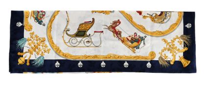 HERMÈS, PLUMES ET GRELOTS, A SILK SHAWL