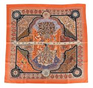 HERMÈS, AUX PORTES DU PALAIS, A SILK SCARF