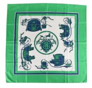 HERMÈS, EX LIBRIS, A SILK SCARF