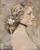 BETTY MAUD CHRISTIAN FAGAN (BRITISH ?-1932), STUDY FOR 'THE BRIDESMAID'