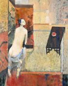 λ POLISH SCHOOL (20TH CENTURY), JAPANESE WOMAN SEATED IN AN INTERIOR