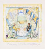 λ ANTHONY GREEN (BRITISH 1939-2023), 13TH WORKING DRAWING FOR RITZ. (LOVE AT THE RITZ III)