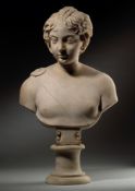 A RARE ROMAN MARBLE HEAD OF A BOY AS EROS, CIRCA 1ST/2ND CENTURY A.D