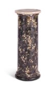 A SMALL 'VERDE ANTICO' SCAGLIOLA PEDESTAL, ENGLISH, 19TH CENTURY