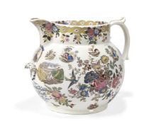 AN OVER-SCALED VICTORIAN POTTERY JUG, DATED 1888