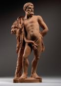 A TERRACOTTA FIGURE OF HERCULES AT REST, 18TH CENTURY