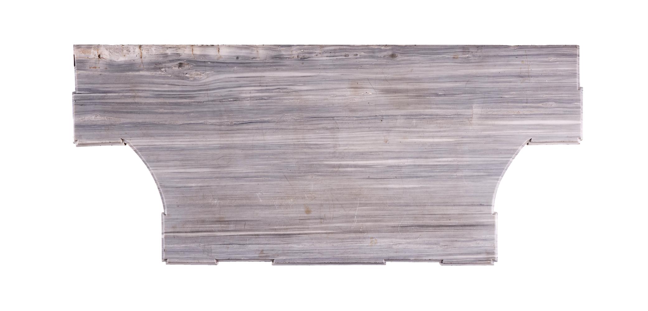 A PARCEL-GILT AND GREY-PAINTED SIDE TABLE, ITALIAN - Image 3 of 3