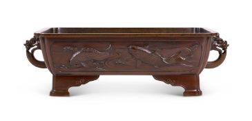 A LARGE JAPANESE BRONZE CENSER, MEIJI PERIOD, 1867-1912