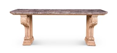 A BARDIGLIO AND SIENA MARBLE CONSOLE TABLE FRENCH, CIRCA 1770