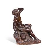 A BRONZED TERRACOTTA FIGURE OF BACCHUS, 18TH CENTURY