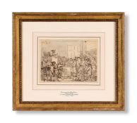 ENGLISH SCHOOL (18TH CENTURY), A FURNITURE AUCTION