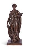 BY GIUSEPPE VALADIER (1762-1839), AFTER THE ANTIQUE- A BRONZE FIGURE OF THE FLORA FARNESE