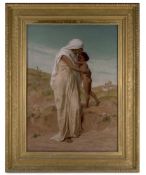 FREDERICK GOODALL (BRITISH 1822 - 1904), SARAH AND ISAAC IN THE DESERT