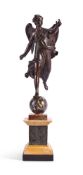 A BRONZE FIGURE OF WINGED VICTORY, FRANCO-ITALIAN, 17TH CENTURY