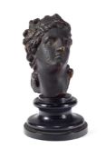 AN ITALIAN WAX HEAD OF ATHENA, 18TH CENTURY