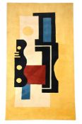 FERNAND LEGER (AFTER A DESIGN BY); 'JAUNE IX' RUG; 21ST CENTURY