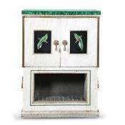 CONTINENTAL; LIKELY ITALIAN; ORNATELY DECORATED CABINET WITH 'BIRDS': CIRCA 1970