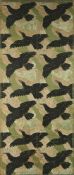 A large Japanese textile depicting flying crows