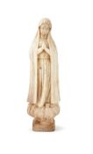 A Chinese white marble figure of The Virgin Mary