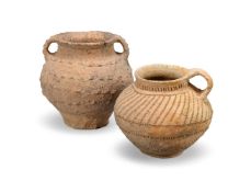 Two Chinese Neolithic pottery jars