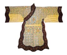 A yellow silk Opera coat for the Peking Palace
