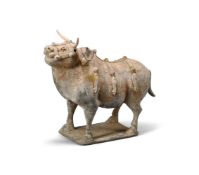 A Chinese pottery model of an Ox