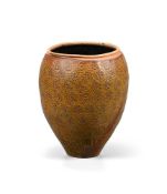 A large and rare Chinese amber-glazed pottery jar