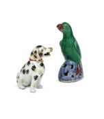 A Chinese Famille Rose model of a hound