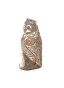 A Chinese painted pottery model of an owl