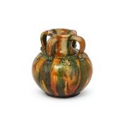 A Chinese sancai-glazed pottery vase