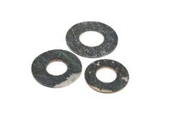 Three Chinese Neolithic spinach jade discs