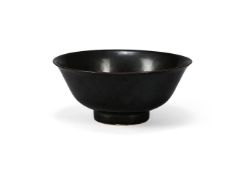 A Chinese black-glazed bowl