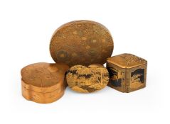 A Japanese lacquer Kogo in the form of Onna Daruma