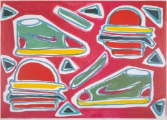 Katherine Bernhardt (b.1982) Cheese Burger Deluxe