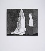 λ David Hockney (b.1937) The Sexton Disguised as a Ghost, from Illustrations for Six Fairy Tales …