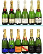 Mixed Lot of Non Vintage Grande Marque Champagne