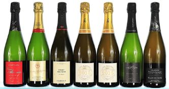 NV Mixed Lot of Vintage and Non Vintage Zero Dosage Champagne