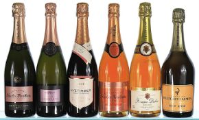 Mixed Lot of Rose Non Vintage Champagne and English Sparkling Wine