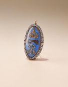 AN IMPORTANT GEORGIAN COMMEMORATIVE DIAMOND AND HAIRWORK JEWEL FOR EDWARD IV