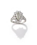 A DIAMOND CLUSTER RING