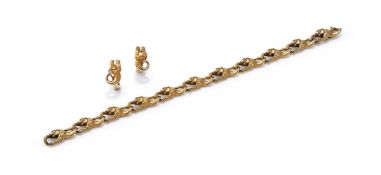 CARRERA Y CARRERA, A PANTHER BRACELET AND EARRING SET