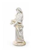 A LARGE MARBLE FEMALE FIGURE EMBLEMATIC OF 'THE HARVEST', LATE 19TH CENTURY