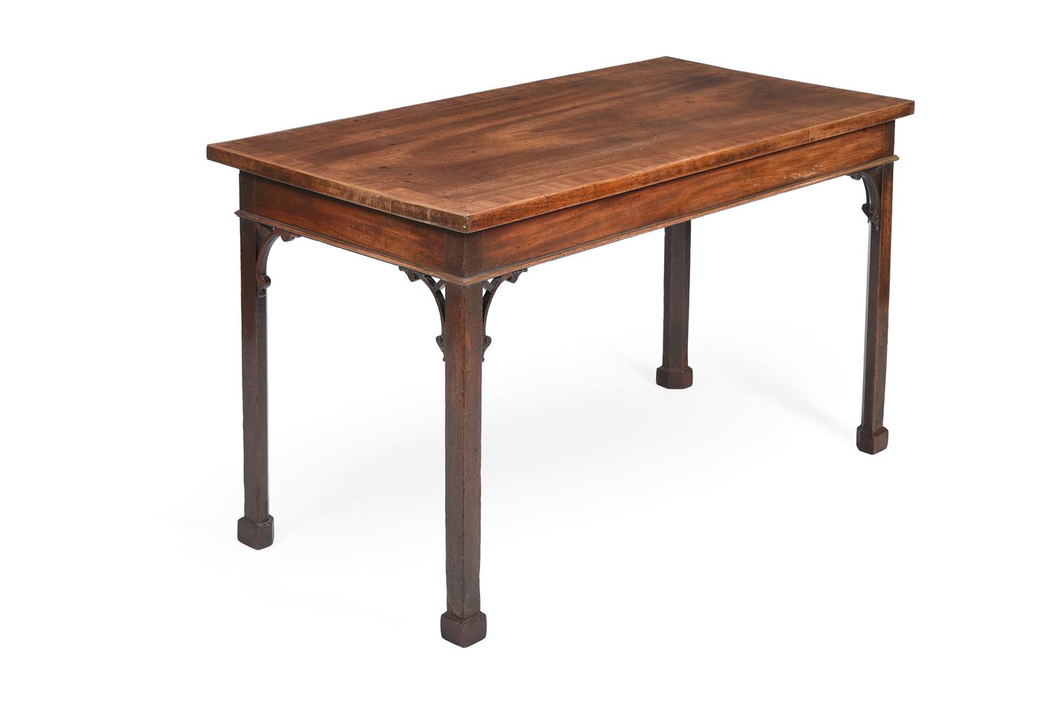 A GEORGE III MAHOGANY AND CROSSBANDED SIDE TABLE, LATE 18TH CENTURY