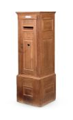 A LARGE MAHOGANY DOMESTIC POST BOX, 20TH CENTURY