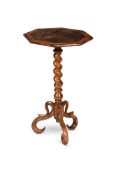 A MALTESE OLIVEWOOD OCTAGONAL TRIPOD TABLE, SECOND HALF 19TH CENTURY