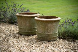 A PAIR OF TERRACOTTA POTS, 20TH CENTURY