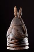 AN AFRICAN 'SANDE' OR 'BUNDU' MASK, MENDE SIERRA LEONE/LIBERIA