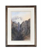 BRITISH SCHOOL (19TH CENTURY), VIEW OF A MOUNTAIN RAVINE