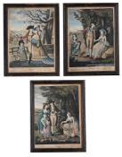 A SET OF THREE MACARONI PRINTS, PUBLISHED BY R SAYER